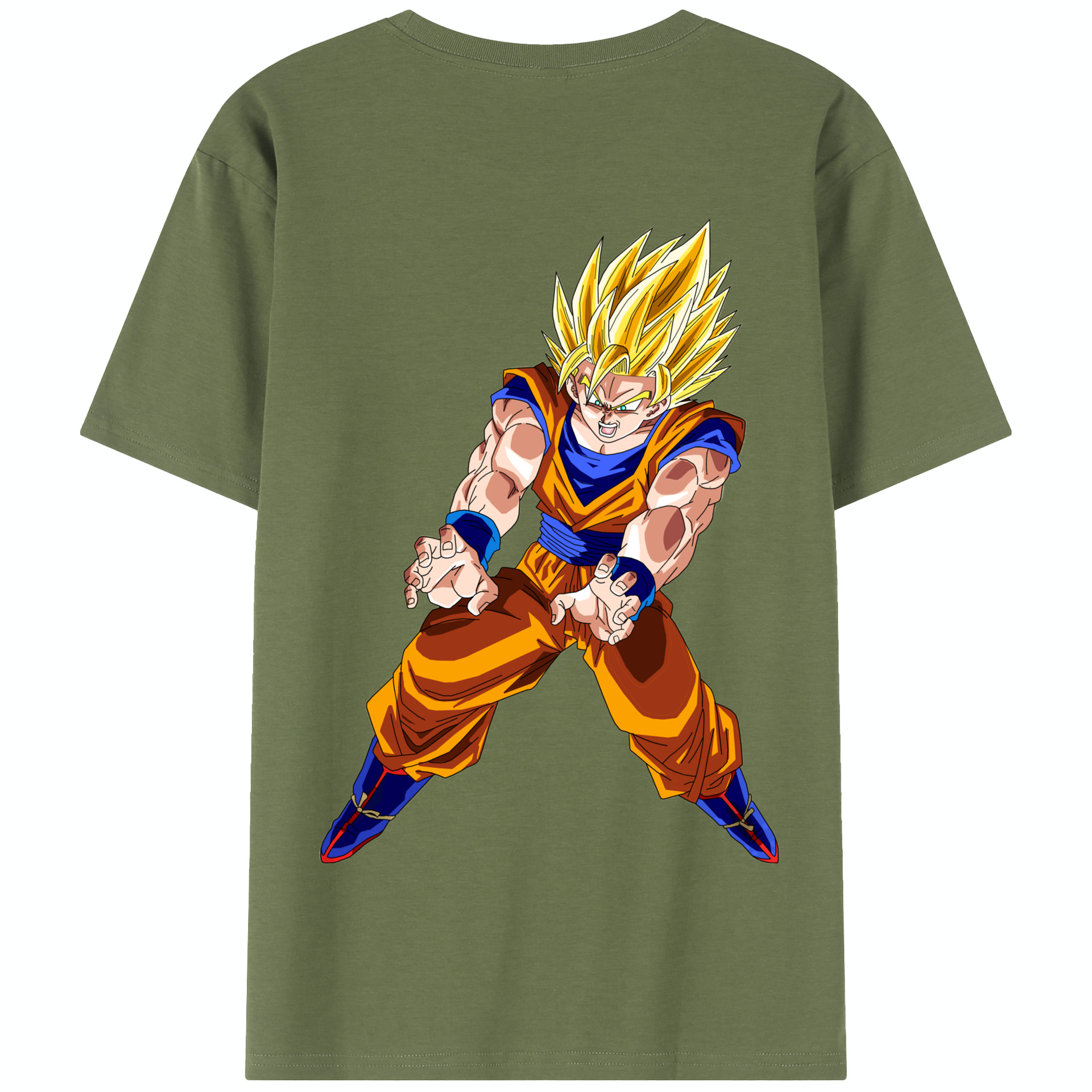 （画像用） ドラゴンボール 孫悟空（そん ごくう）Son Goku カカロット DRAGON BALL Kakarotto 綿100％半袖Tシャツ（背面プリント）